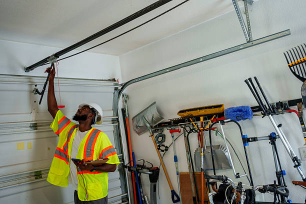 Professional Garage Door Spring Repair technician working in Harrisville, PA